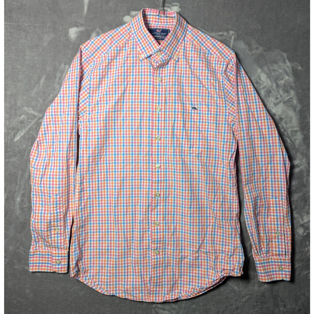 Vineyard Vines Tucker Slim Fit Shirt Men's Small Multicolor Plaid Cotton‎